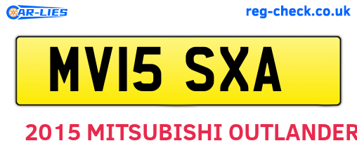 MV15SXA are the vehicle registration plates.