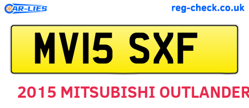 MV15SXF are the vehicle registration plates.