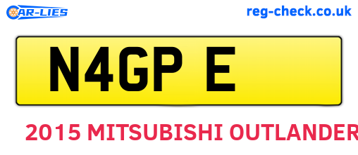 N4GPE are the vehicle registration plates.