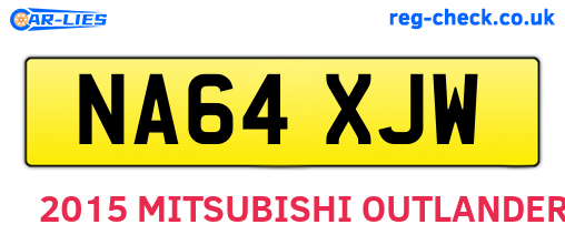 NA64XJW are the vehicle registration plates.