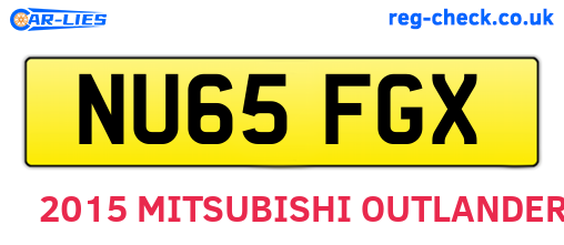 NU65FGX are the vehicle registration plates.