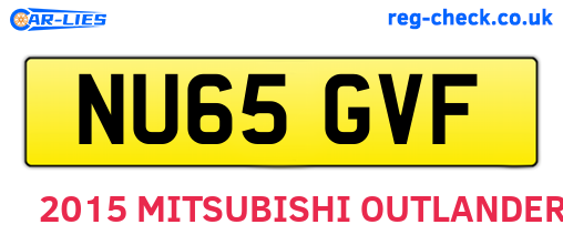 NU65GVF are the vehicle registration plates.