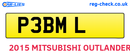 P3BML are the vehicle registration plates.