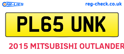 PL65UNK are the vehicle registration plates.