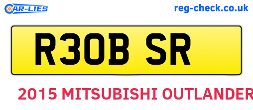 R30BSR are the vehicle registration plates.