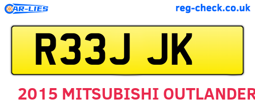 R33JJK are the vehicle registration plates.