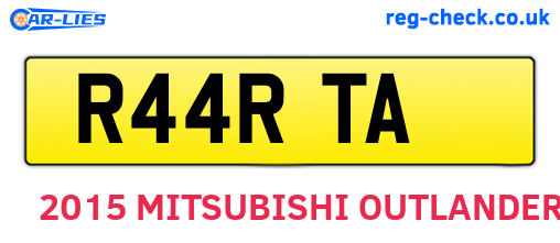 R44RTA are the vehicle registration plates.