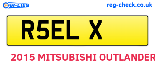 R5ELX are the vehicle registration plates.