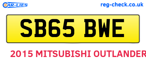 SB65BWE are the vehicle registration plates.