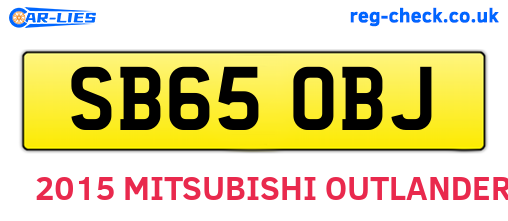 SB65OBJ are the vehicle registration plates.