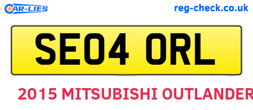SE04ORL are the vehicle registration plates.