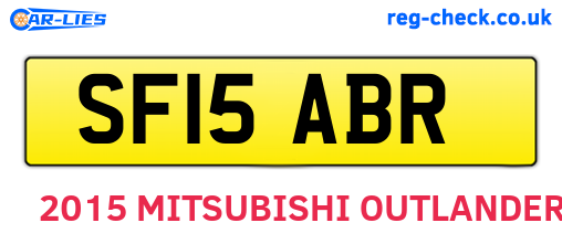 SF15ABR are the vehicle registration plates.