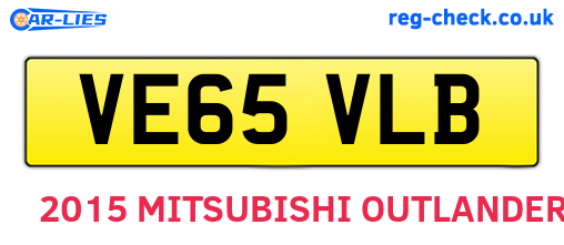 VE65VLB are the vehicle registration plates.