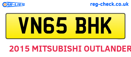 VN65BHK are the vehicle registration plates.