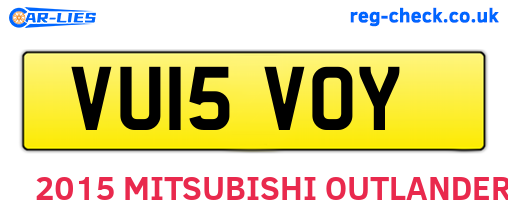 VU15VOY are the vehicle registration plates.