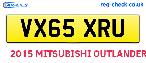 VX65XRU are the vehicle registration plates.