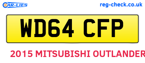 WD64CFP are the vehicle registration plates.