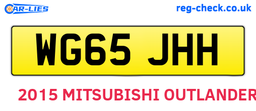 WG65JHH are the vehicle registration plates.