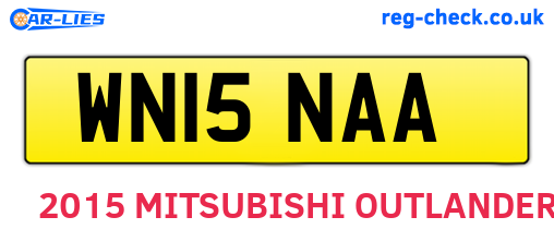 WN15NAA are the vehicle registration plates.