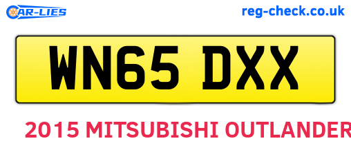 WN65DXX are the vehicle registration plates.