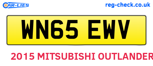 WN65EWV are the vehicle registration plates.
