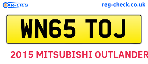 WN65TOJ are the vehicle registration plates.