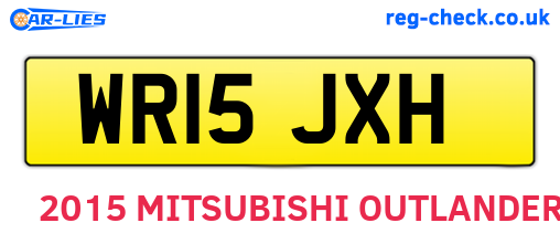 WR15JXH are the vehicle registration plates.