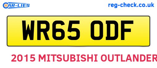 WR65ODF are the vehicle registration plates.