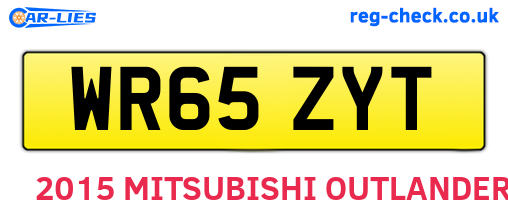 WR65ZYT are the vehicle registration plates.