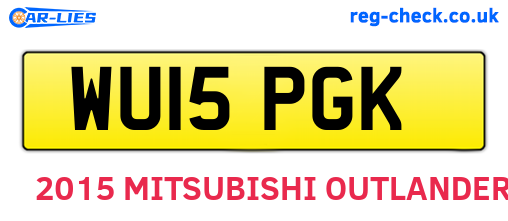WU15PGK are the vehicle registration plates.
