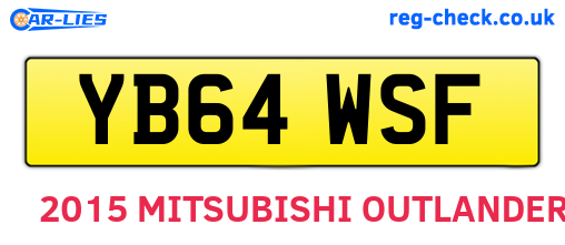 YB64WSF are the vehicle registration plates.