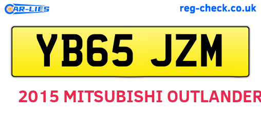 YB65JZM are the vehicle registration plates.