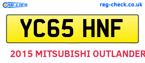 YC65HNF are the vehicle registration plates.