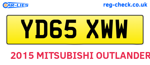 YD65XWW are the vehicle registration plates.