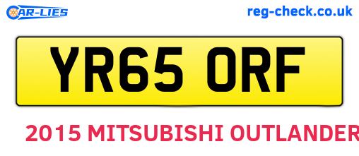 YR65ORF are the vehicle registration plates.