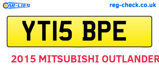 YT15BPE are the vehicle registration plates.