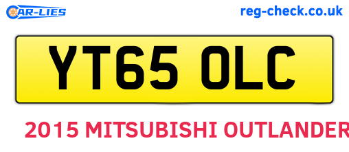 YT65OLC are the vehicle registration plates.