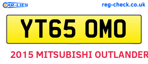 YT65OMO are the vehicle registration plates.