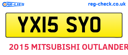 YX15SYO are the vehicle registration plates.