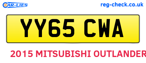 YY65CWA are the vehicle registration plates.