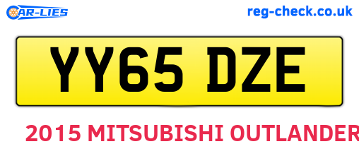 YY65DZE are the vehicle registration plates.
