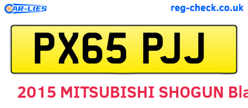 PX65PJJ are the vehicle registration plates.