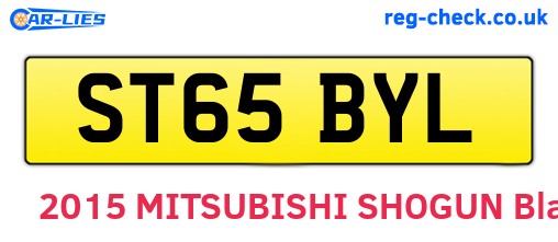ST65BYL are the vehicle registration plates.