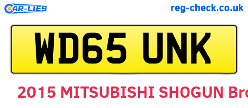 WD65UNK are the vehicle registration plates.