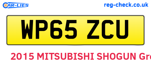 WP65ZCU are the vehicle registration plates.