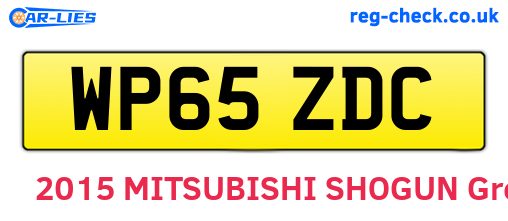 WP65ZDC are the vehicle registration plates.