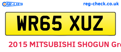 WR65XUZ are the vehicle registration plates.