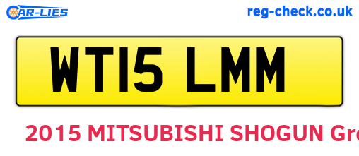 WT15LMM are the vehicle registration plates.
