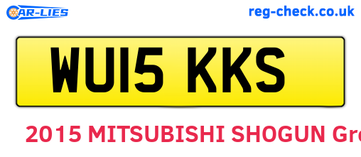 WU15KKS are the vehicle registration plates.