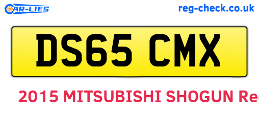 DS65CMX are the vehicle registration plates.